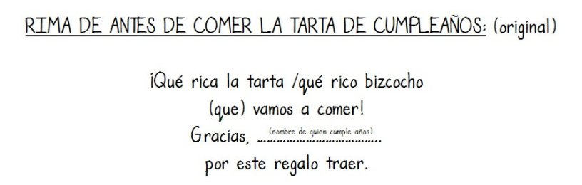 rima de tarta de cumpleaños